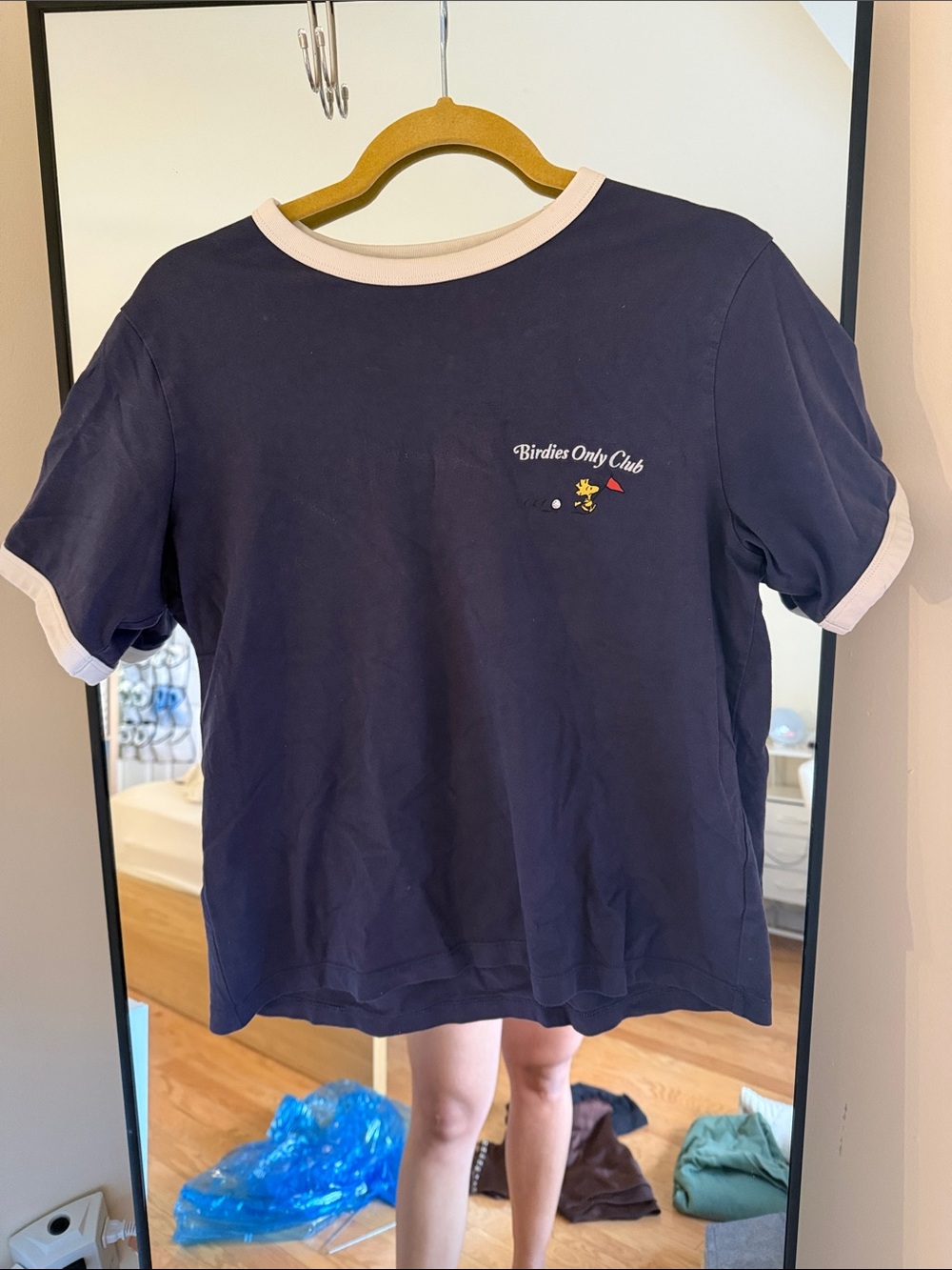 Birdies Only Club Navy Ringer Tee